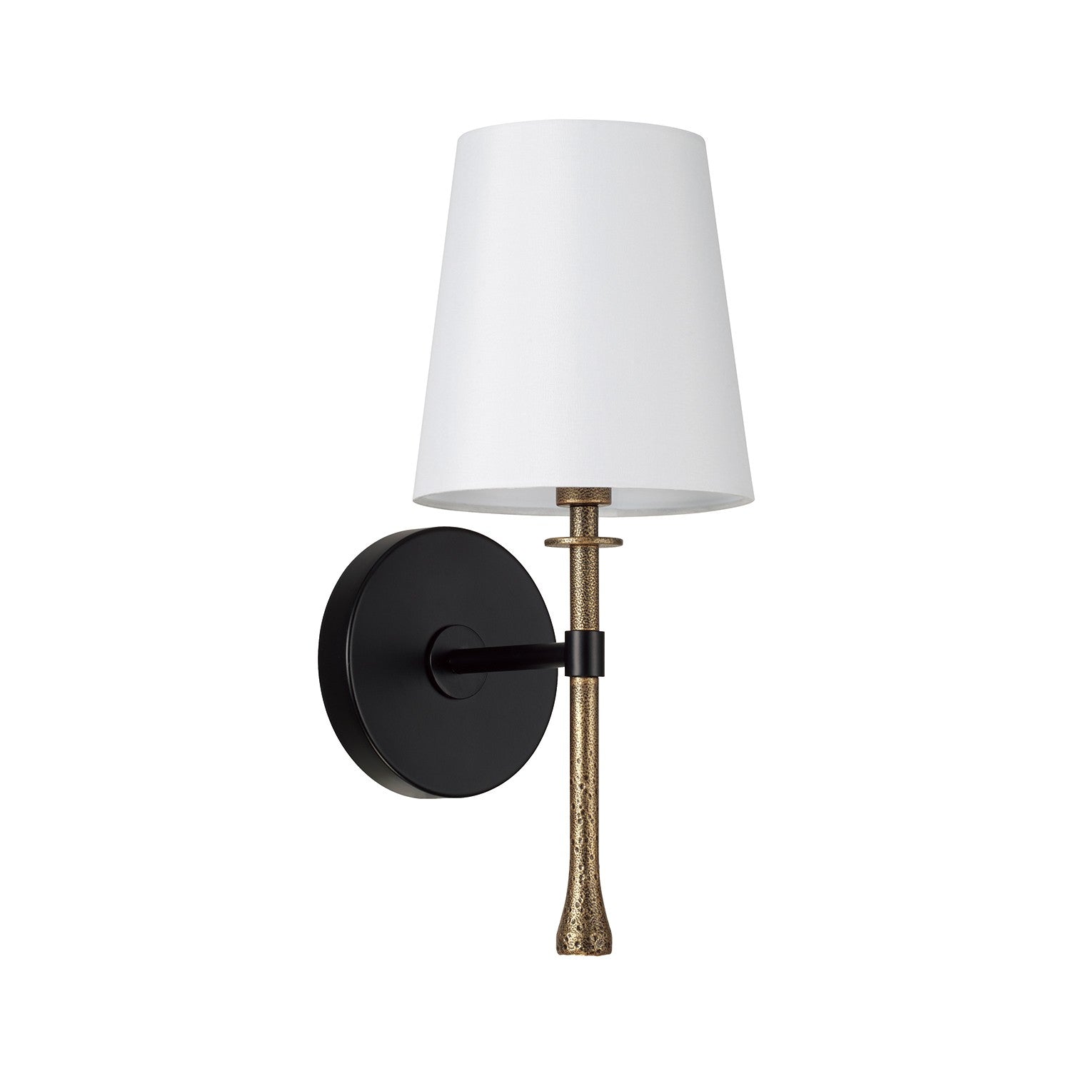 Capital Lighting - 660711MBG-717 - One Light Wall Sconce - Hollis - Matte Black with Hammered Gold