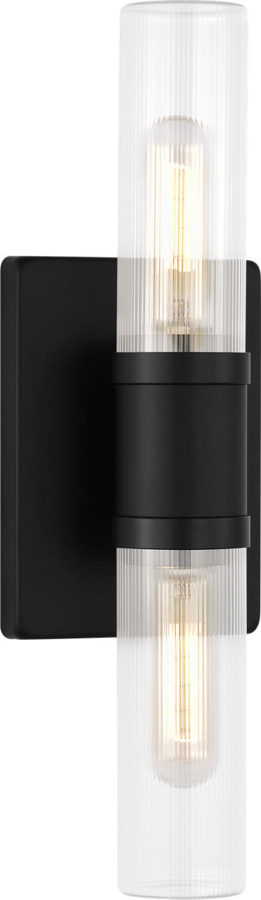 Visual Comfort Studio - 4465002CF-112 - Two Light Vanity - Keaton - Midnight Black/Midnight Black