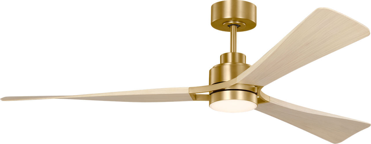 Visual Comfort Fan - 3TRLSM60BBSWWOD - 60" Ceiling Fan - Trillium - Burnished Brass