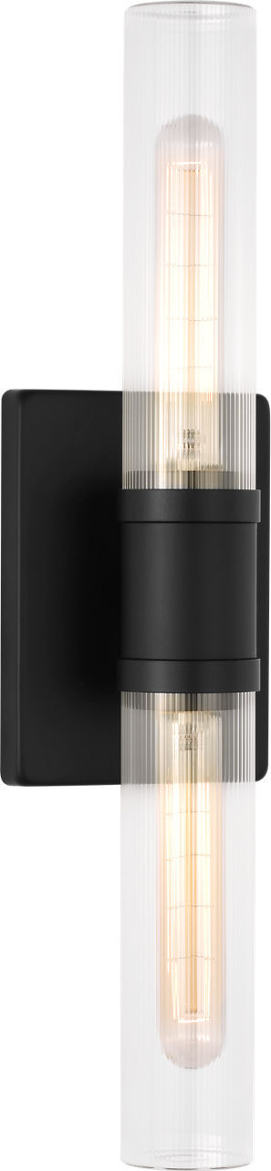 Visual Comfort Studio - 4565002CF-112 - Two Light Vanity - Keaton - Midnight Black/Midnight Black