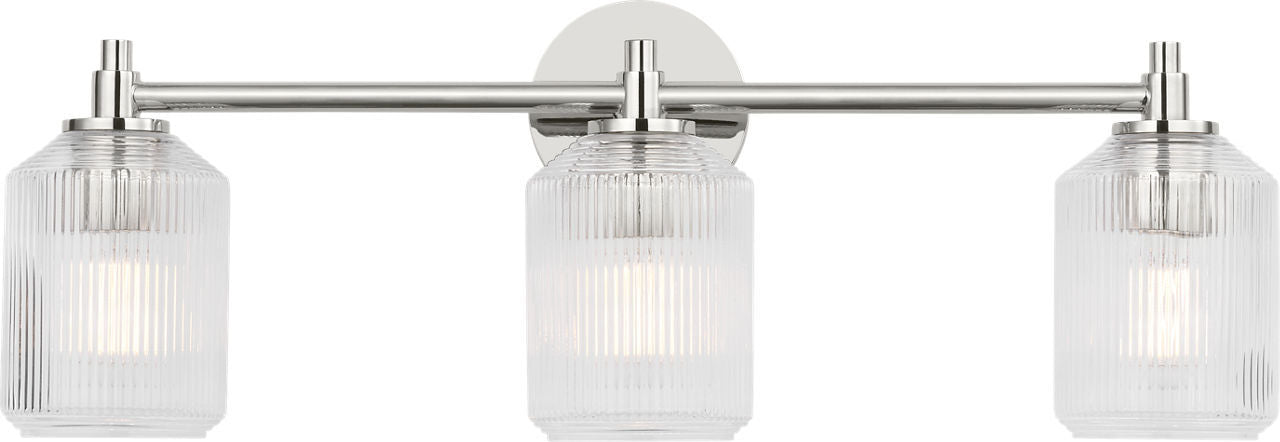 Visual Comfort Studio - CV1093PN - Three Light Bath - Barstow - Polished Nickel/Polished Nickel