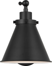 Visual Comfort Studio - CW1121MBK - One Light Wall Sconce - Wellfleet - Midnight Black/Midnight Black