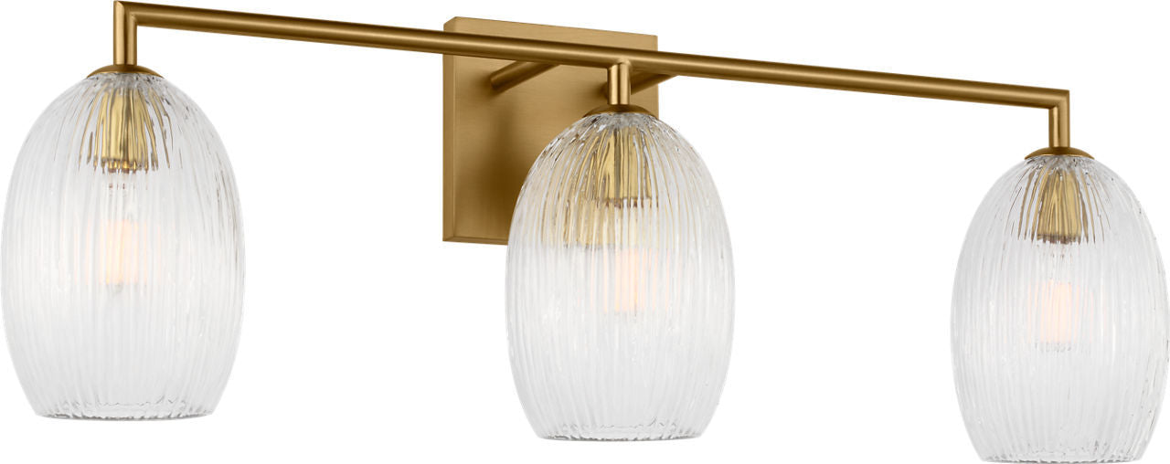 Visual Comfort Studio - HV1003BBS - Three Light Bath - Serafina - Burnished Brass/Burnished Brass