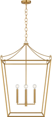 Visual Comfort Studio - KSC1204BBS - Four Light Lantern - Carlyle - Burnished Brass/Burnished Brass