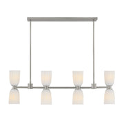 Savoy House - 1-1249-8-SN - Eight Light Linear Chandelier - Baldwin - Satin Nickel