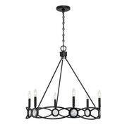 Savoy House - 1-4101-6-89 - Six Light Chandelier - Minette - Matte Black