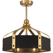 Savoy House - 26-FD-7806-143 - LED Fan D'Lier - Sheffield - Matte Black w/Warm Brass