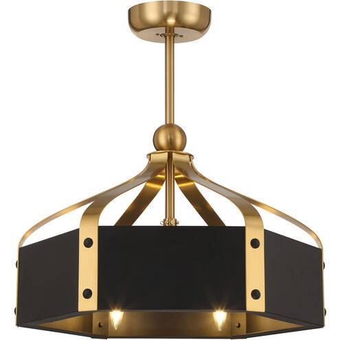 Savoy House - 26-FD-7806-143 - LED Fan D'Lier - Sheffield - Matte Black w/Warm Brass