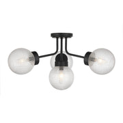 Savoy House - 6-3364-4-89 - Four Light Semi-Flush Mount - Coral - Matte Black