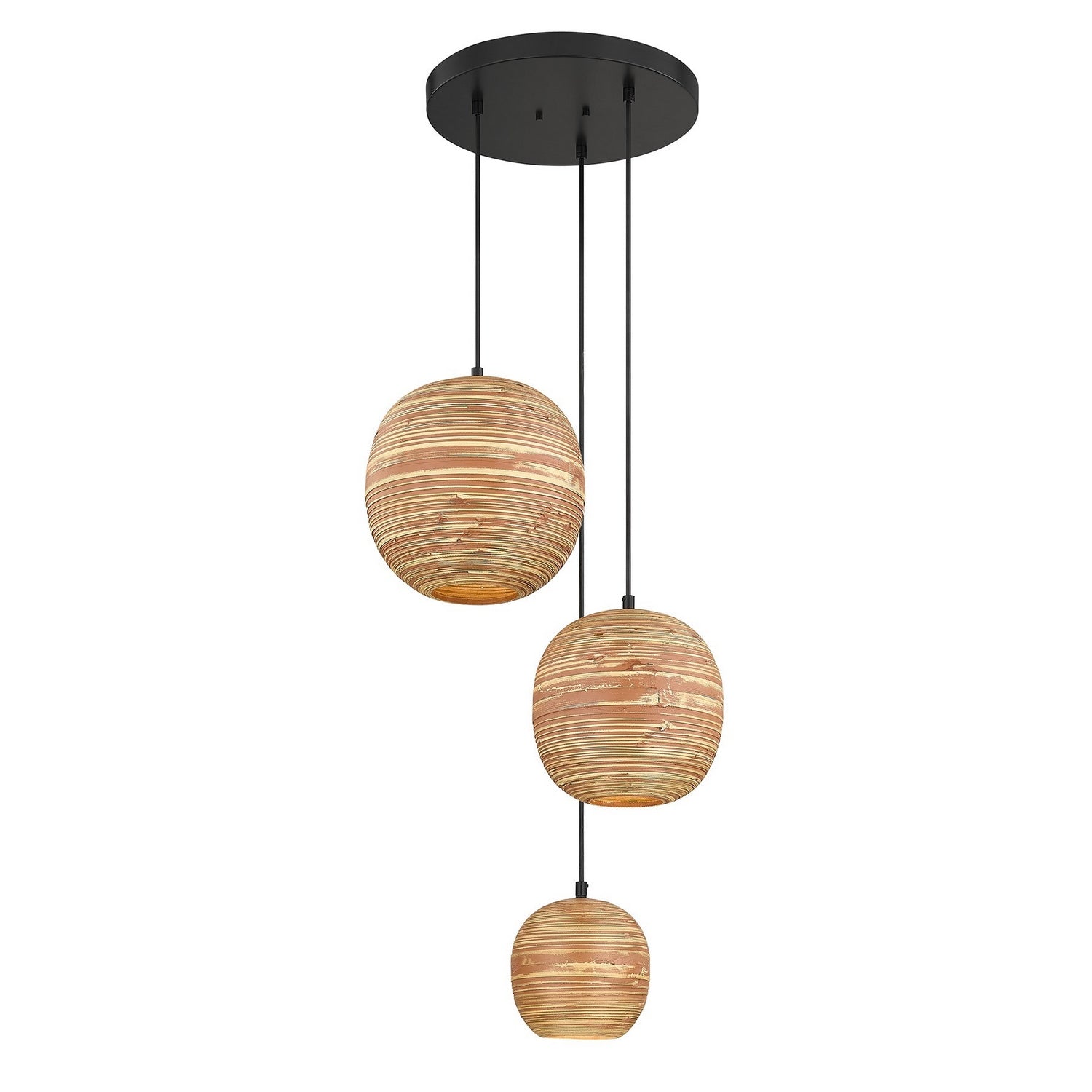 Savoy House - 7-2805-3-89 - Three Light Pendant - Pharr - Matte Black