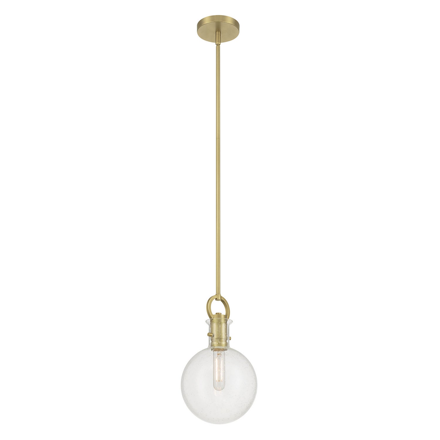 Millennium - 204101-VB - One Light Mini Pendant - Glanora - Vintage Brass