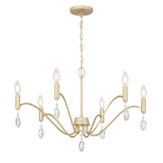 Millennium - 205106-AGSI - Six Light Chandelier - Aureline - Aged Silver