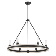 Millennium - 207106-MB - Six Light Chandelier - Rovessa - Matte Black