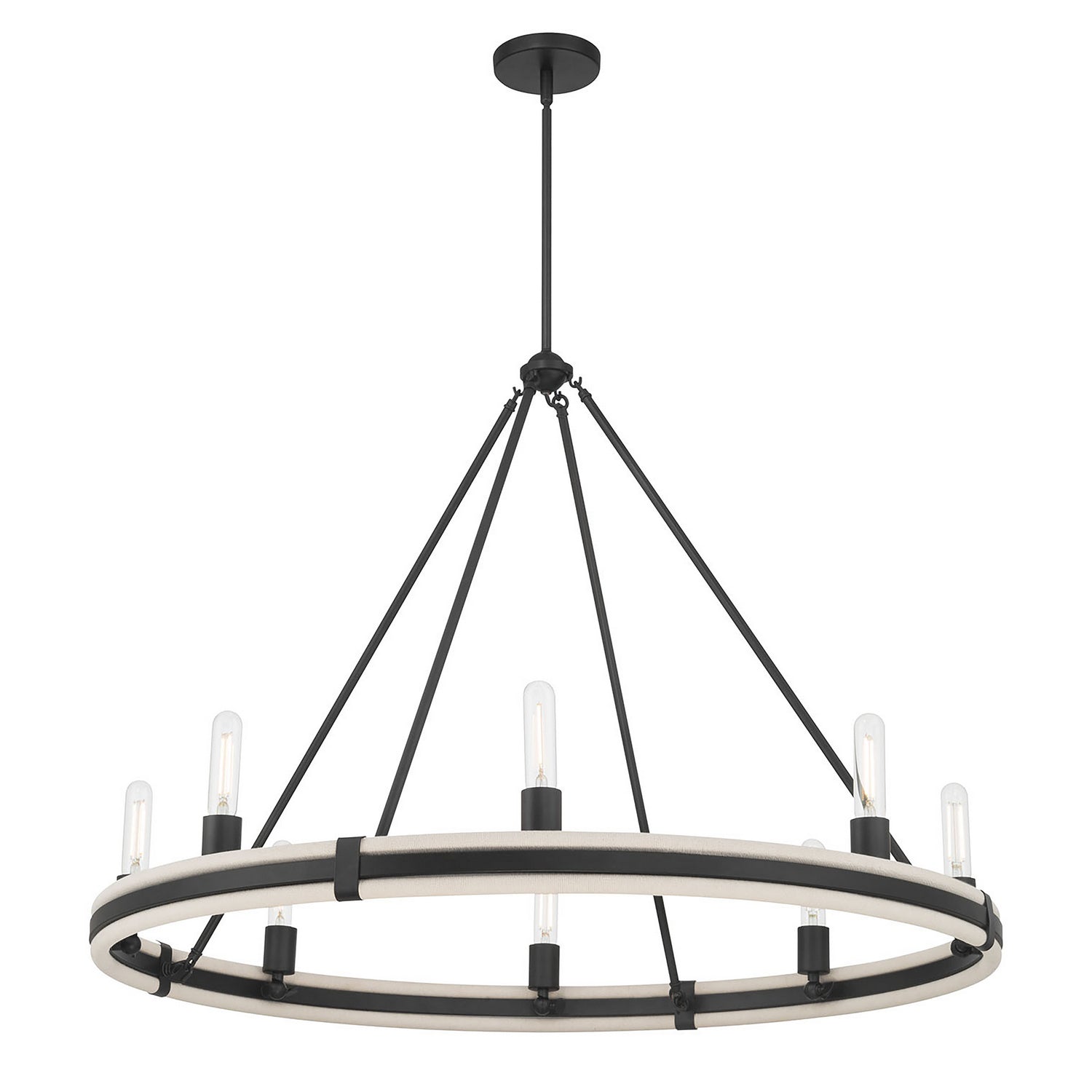 Millennium - 207108-MB - Eight Light Chandelier - Rovessa - Matte Black