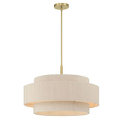 Millennium - 208105-VB - Five Light Pendant - Helbert - Vintage Brass