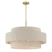 Millennium - 208106-VB - Six Light Pendant - Helbert - Vintage Brass