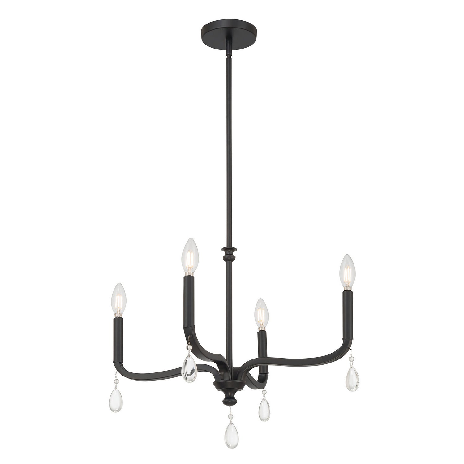 Millennium - 220104-MB - Four Light Chandelier - Viremont - Matte Black