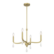 Millennium - 220104-VB - Four Light Chandelier - Viremont - Vintage Brass