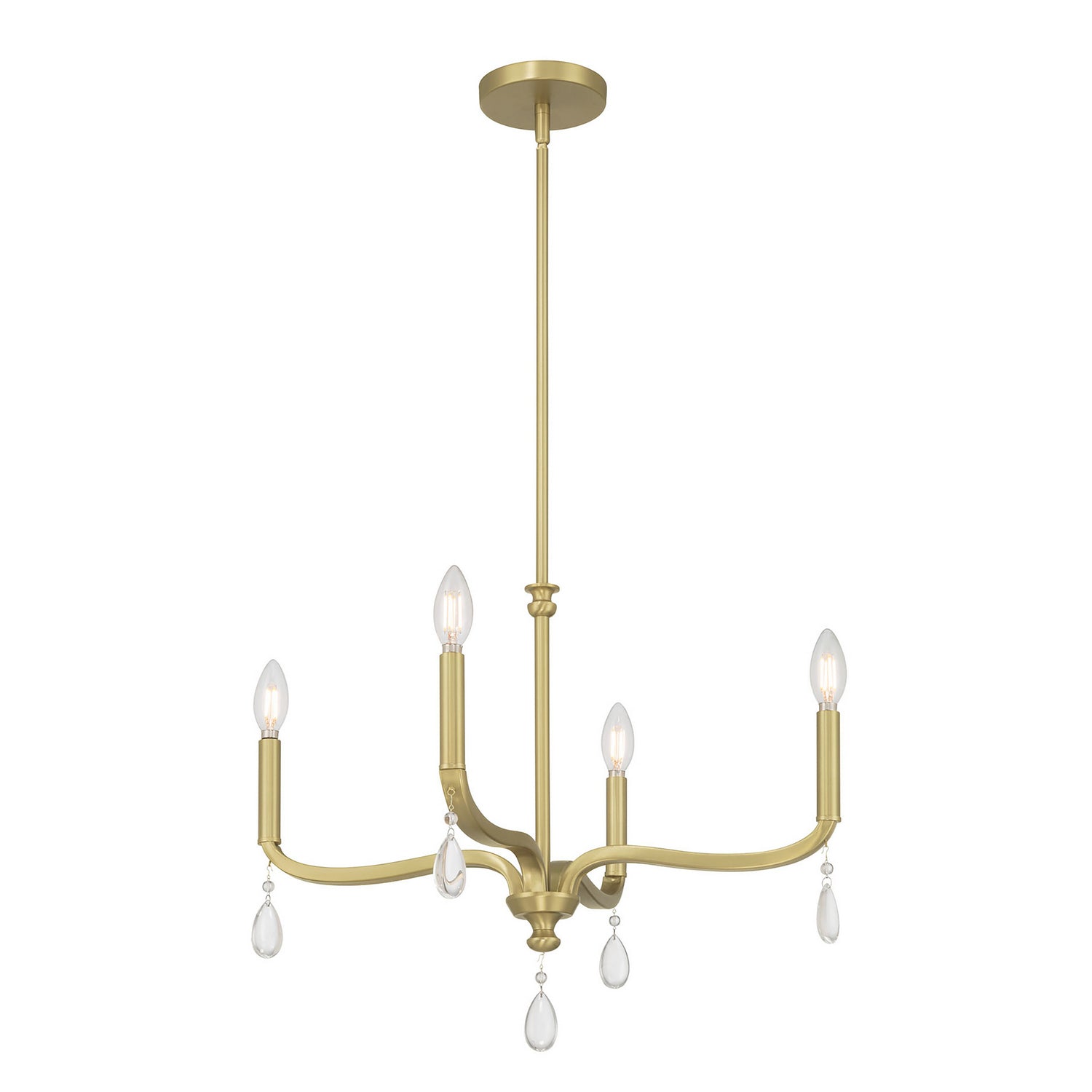 Millennium - 220104-VB - Four Light Chandelier - Viremont - Vintage Brass