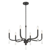 Millennium - 220106-MB - Six Light Chandelier - Viremont - Matte Black