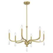 Millennium - 220106-VB - Six Light Chandelier - Viremont - Vintage Brass