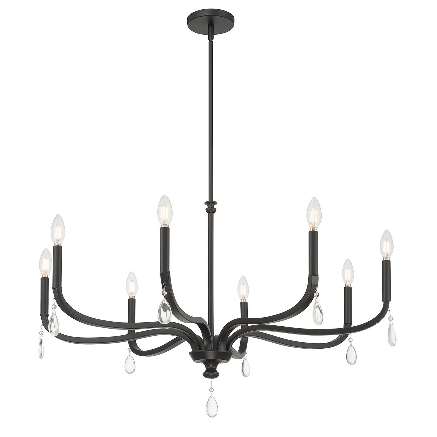 Millennium - 220108-MB - Eight Light Chandelier - Viremont - Matte Black
