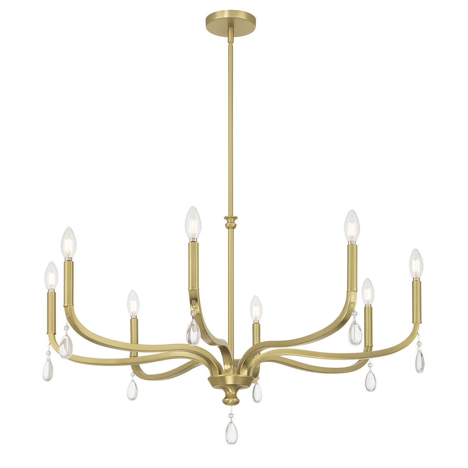Millennium - 220108-VB - Eight Light Chandelier - Viremont - Vintage Brass
