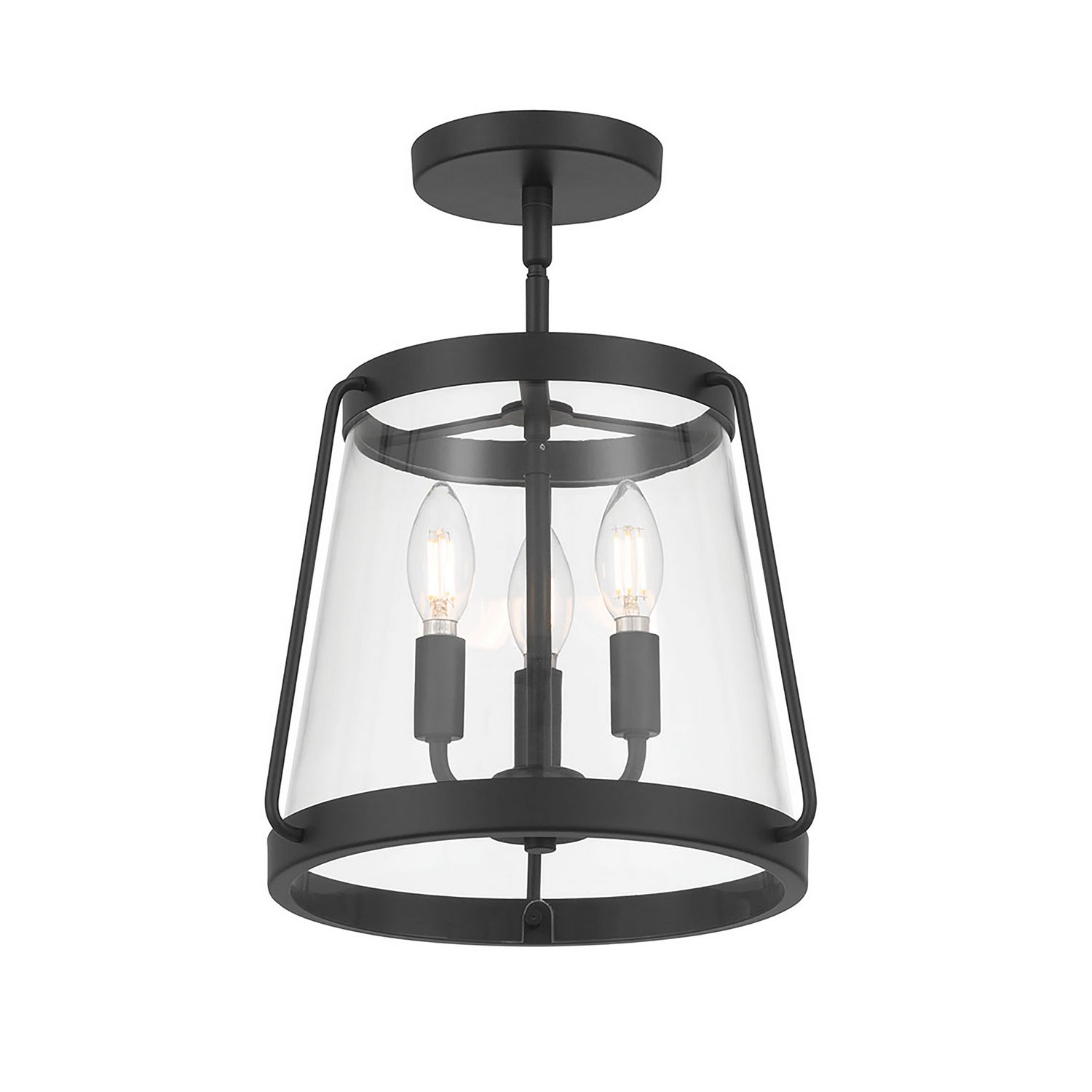 Millennium - 230103-MB - Three Light Semi-Flush Mount - Adabella - Matte Black
