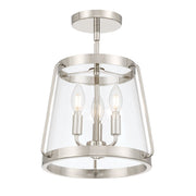 Millennium - 230103-PN - Three Light Semi-Flush Mount - Adabella - Polished Nickel