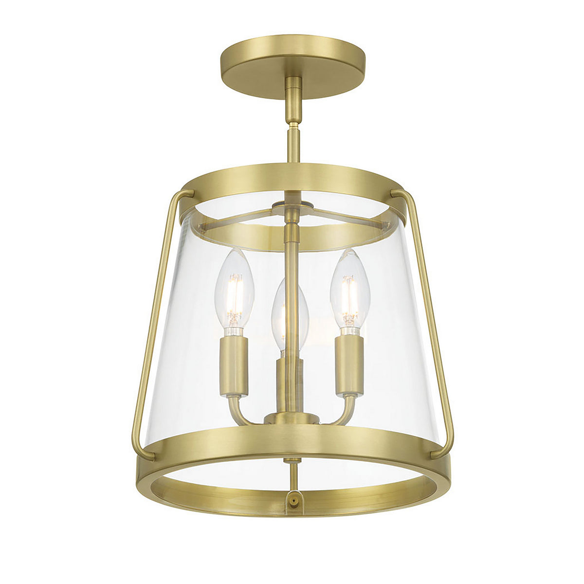Millennium - 230103-VB - Three Light Semi-Flush Mount - Adabella - Vintage Brass