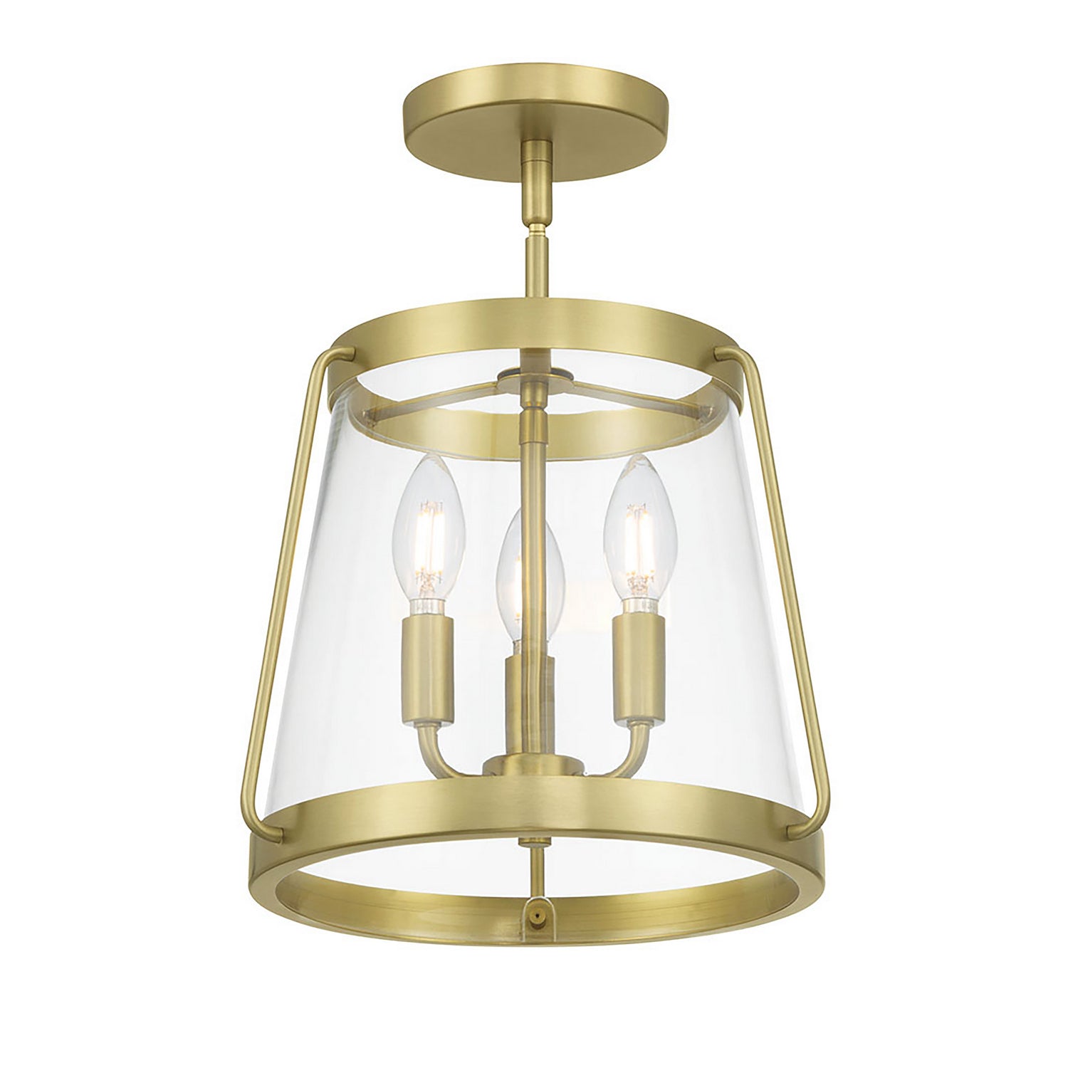 Millennium - 230103-VB - Three Light Semi-Flush Mount - Adabella - Vintage Brass
