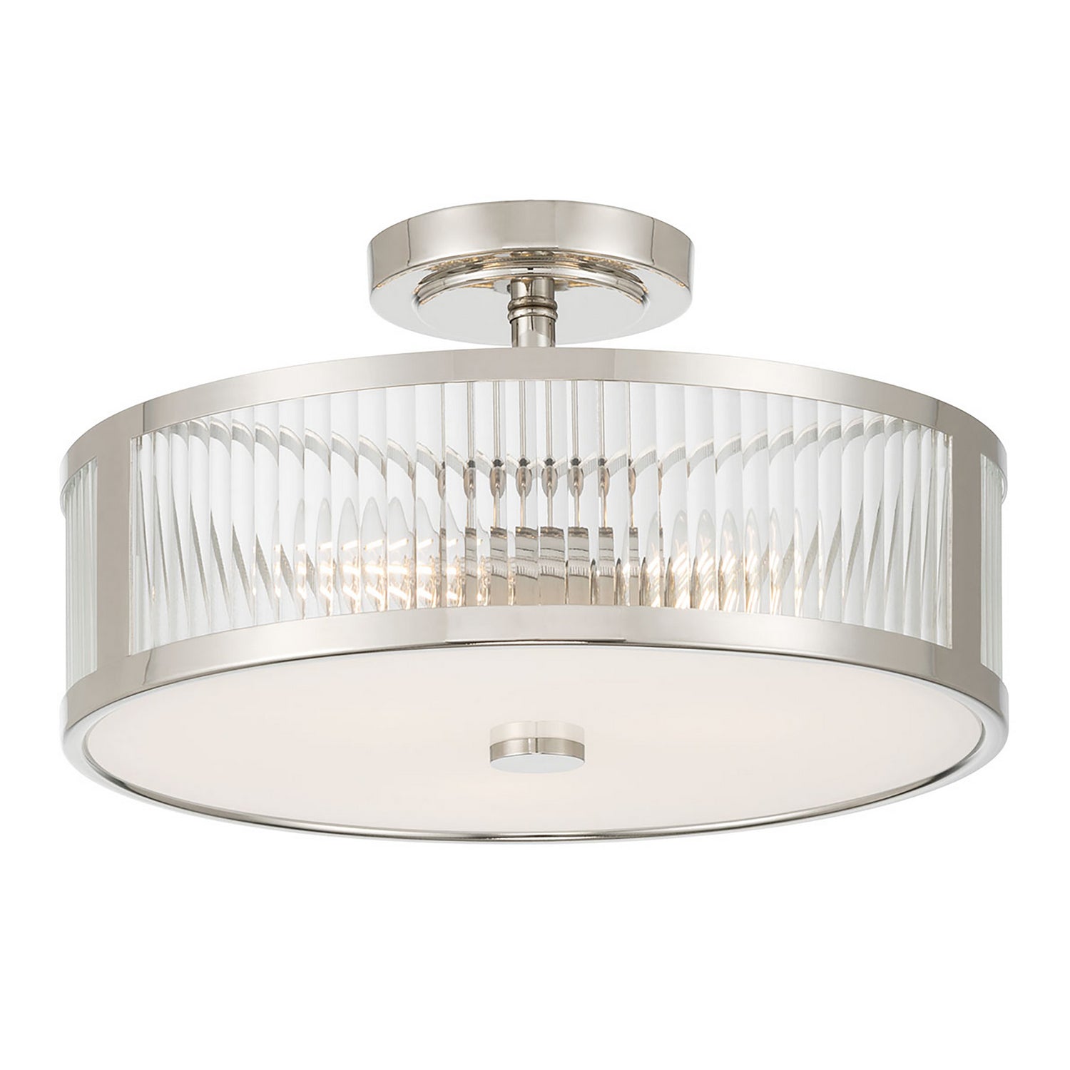 Millennium - 23303-PN - Three Light Semi-Flush Mount - Ardezia - Polished Nickel