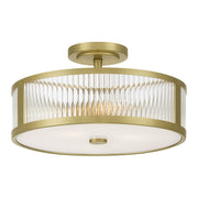 Millennium - 23303-VB - Three Light Semi-Flush Mount - Ardezia - Vintage Brass