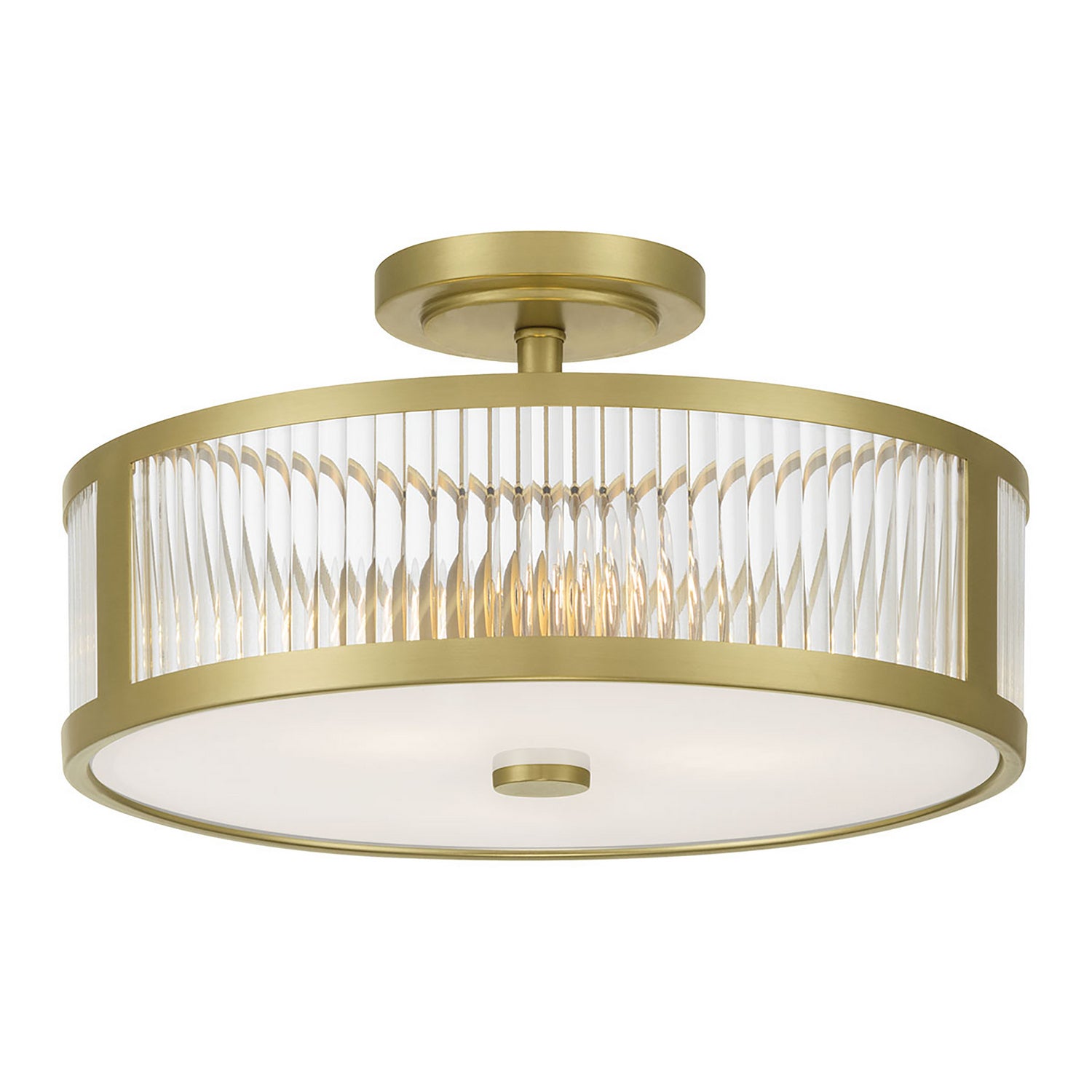 Millennium - 23303-VB - Three Light Semi-Flush Mount - Ardezia - Vintage Brass