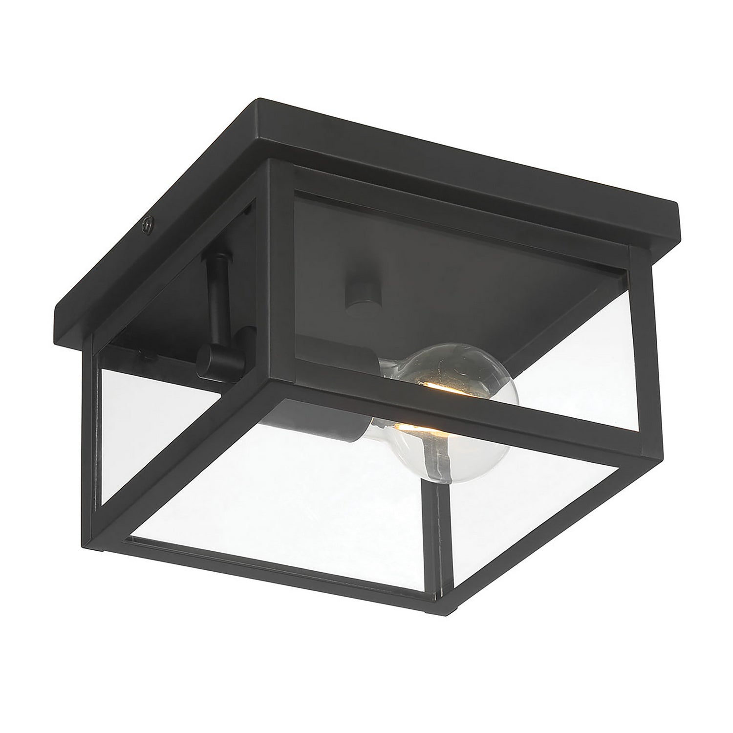 Millennium - 4201-PBK - One Light Flush Mount - Evanton - Powder Coated Black