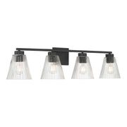 Millennium - 63004-MB - Four Light Vanity - Riville - Matte Black
