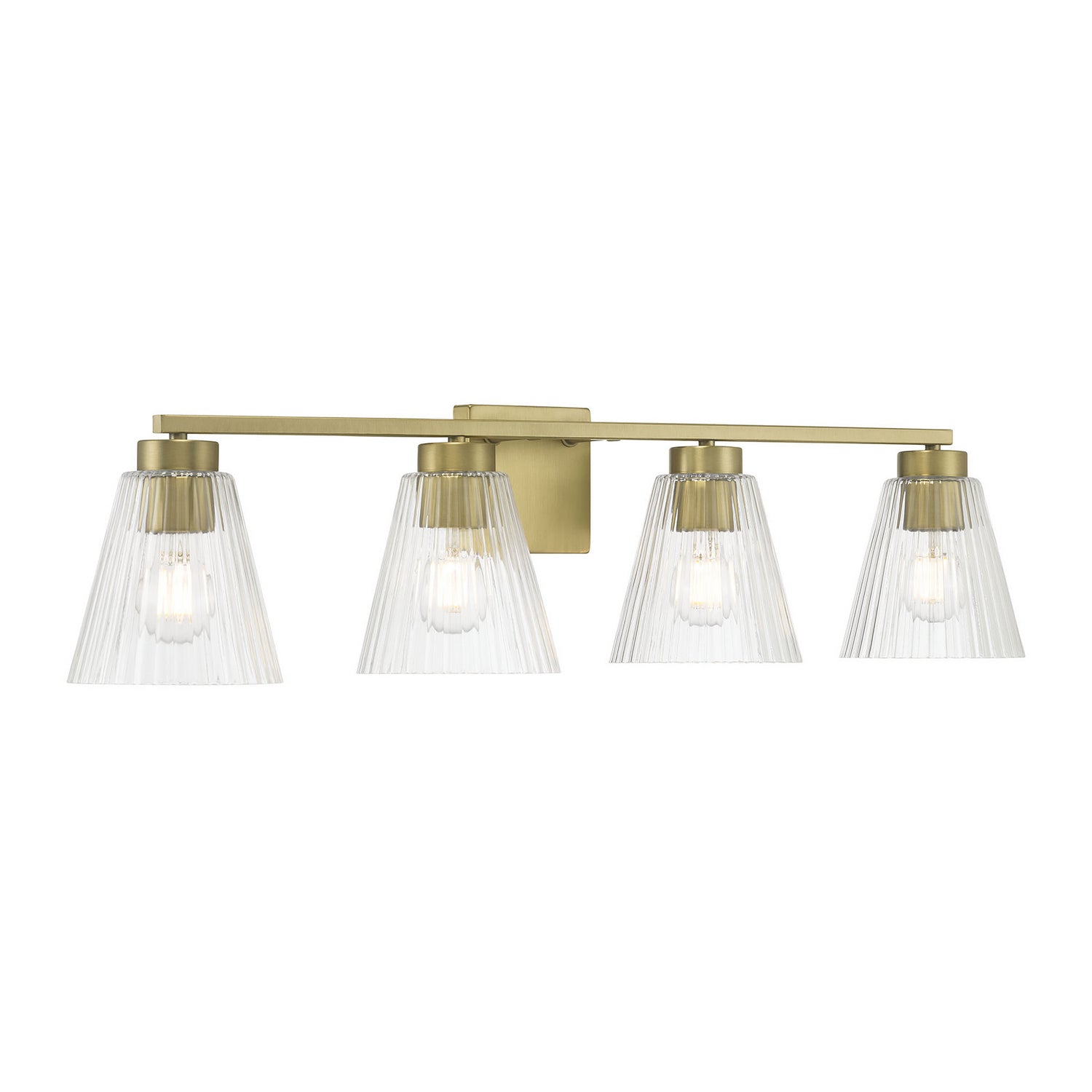 Millennium - 63004-VB - Four Light Vanity - Riville - Vintage Brass