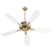 Quorum - 4525-806 - 52"Ceiling Fan - Ovation - Aged Brass|Studio White