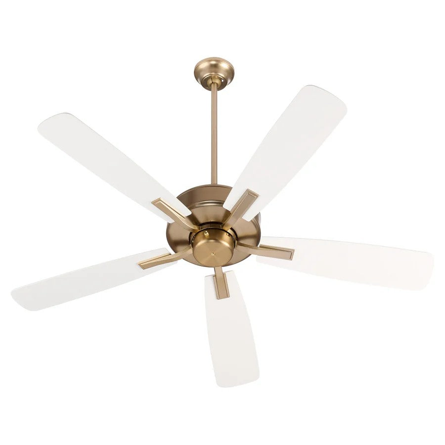 Quorum - 4525-806 - 52"Ceiling Fan - Ovation - Aged Brass|Studio White