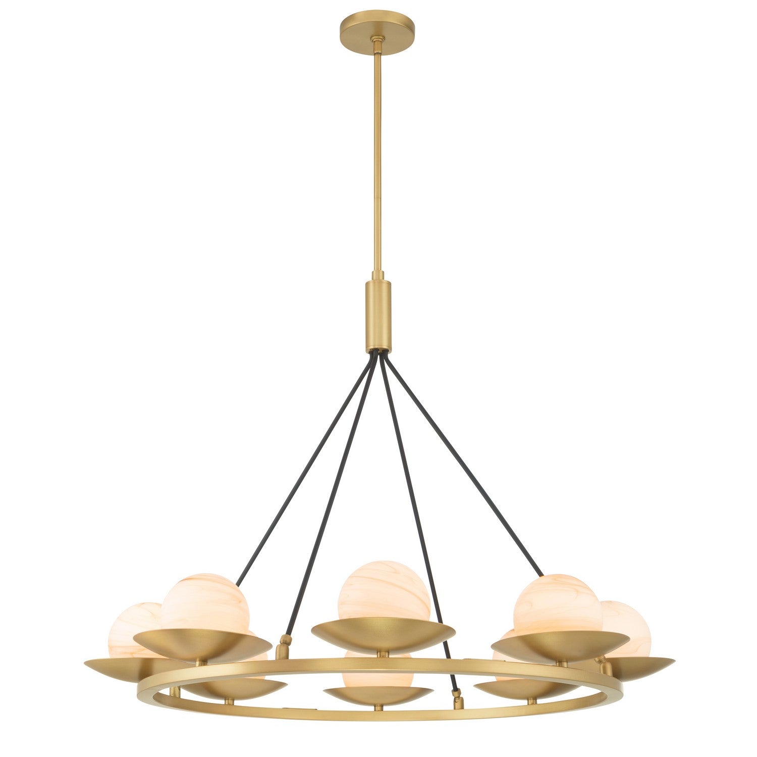 Minka-Lavery - 10388-876 - Eight Light Pendant - Olenne - Legacy Brass