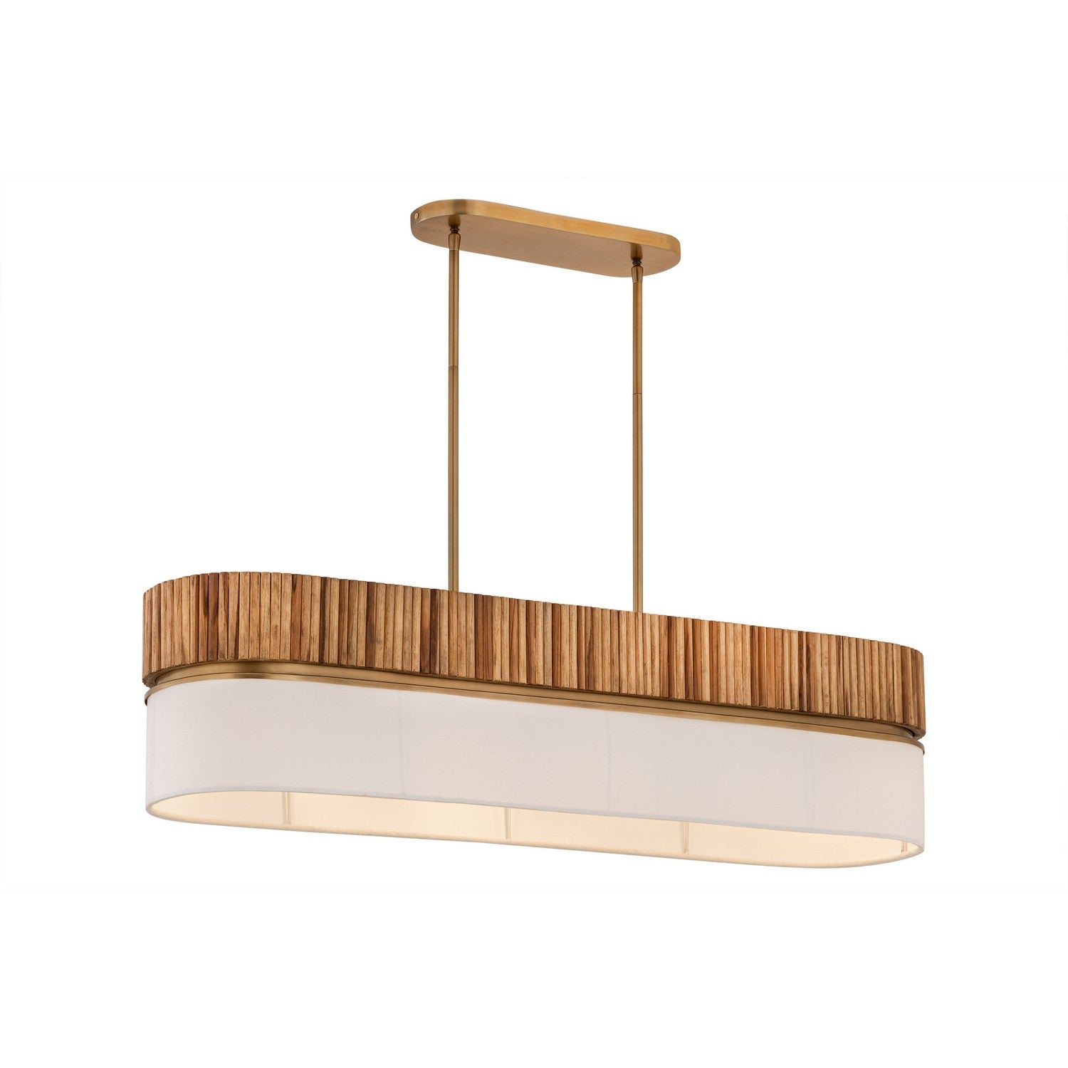 Minka-Lavery - 12055-732 - Five Light Linear Chandelier - Nebri - Legacy Brass