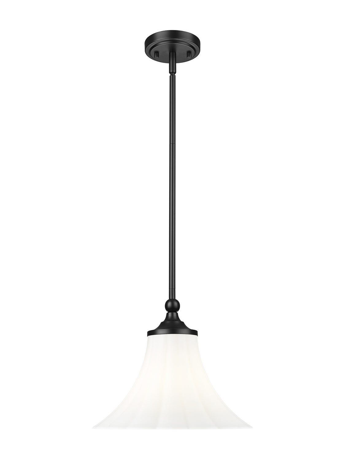 Z-Lite - 1958P12-MB - One Light Pendant - Fleur - Matte Black