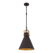 Minka-Lavery - 13105-796 - One Light Pendant - Fenric - Dark Bronze