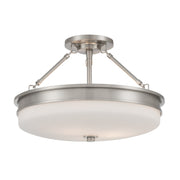Minka-Lavery - 14086-84 - Three Light Semi-Flush Mount - Halora - Brushed Nickel