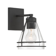 Minka-Lavery - 17641-899 - One Light Bath Sconce - Lorenth - Dark Matte Black