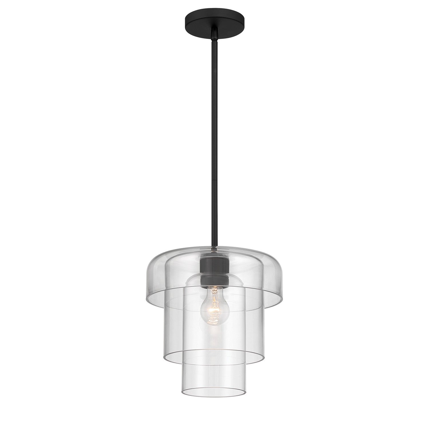 Minka-Lavery - 19615-899 - One Light Pendant - Velique - Dark Matte Black