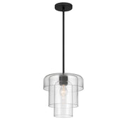 Minka-Lavery - 19615-899 - One Light Pendant - Velique - Dark Matte Black
