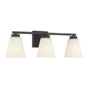 Millennium - 64003WG-MB - Three Light Vanity - Strayhan - Matte Black