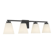 Millennium - 64004WG-MB - Four Light Vanity - Strayhan - Matte Black
