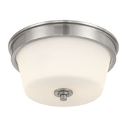 Millennium - 64102WG-BN - Two Light Flush Mount - Strayhan - Brushed Nickel